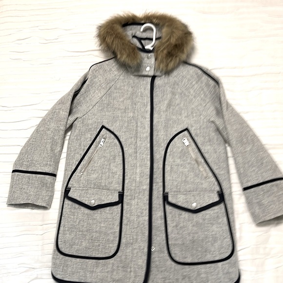 NWT J Crew Summit Parka in Italian Stadium Cloth Wool Size 4 - Picture 2 of 10